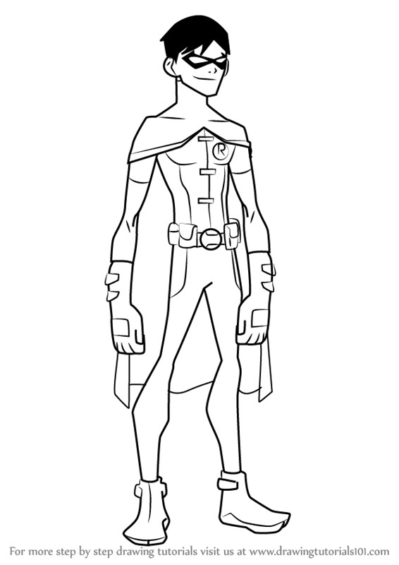 Best ideas about Simple Nightwing Coloring Sheets For Boys
. Save or Pin Learn How to Draw Robin from Young Justice Young Justice Now.
