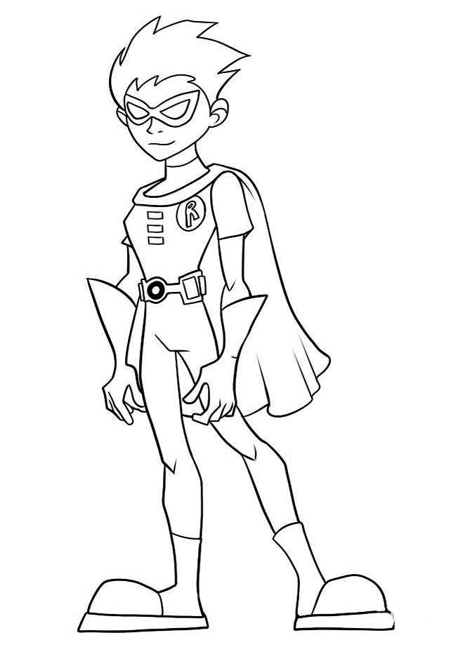 Best ideas about Simple Robin Coloring Sheets For Boys
. Save or Pin Robin teen titans coloring pages ColoringStar Now.