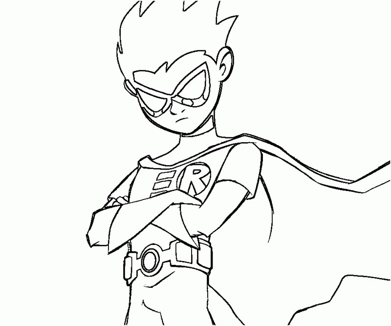 Best ideas about Simple Robin Coloring Sheets For Boys
. Save or Pin Teen Titans Coloring Pages Coloring Home Now.