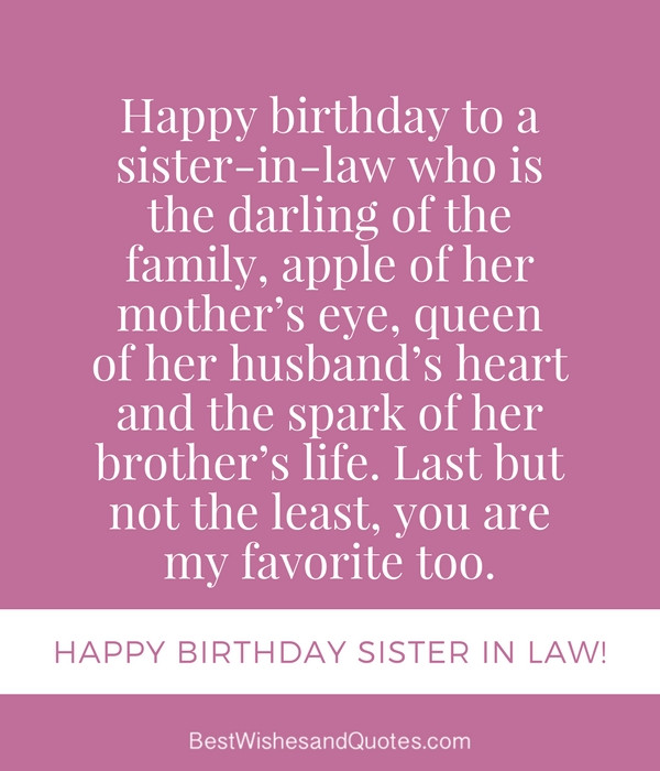 Best ideas about Sister In Law Birthday Quotes
. Save or Pin Happy Birthday Sister in Law 30 Unique and Special Now.