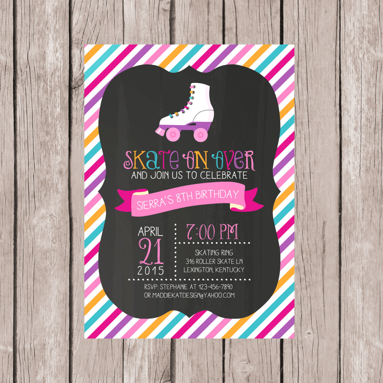 Best ideas about Skate Birthday Party Invitations
. Save or Pin PRINTABLE Skate Birthday Party Invite Roller Skate Birthday Now.