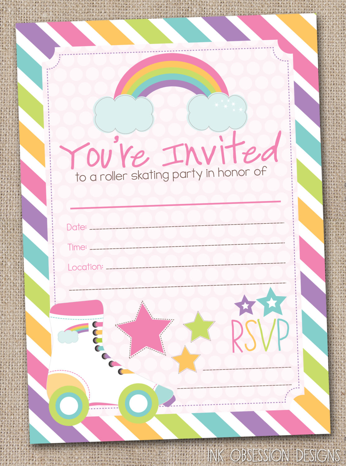 Best ideas about Skate Birthday Party Invitations
. Save or Pin Fill In Roller Skating Party Invitations by Now.
