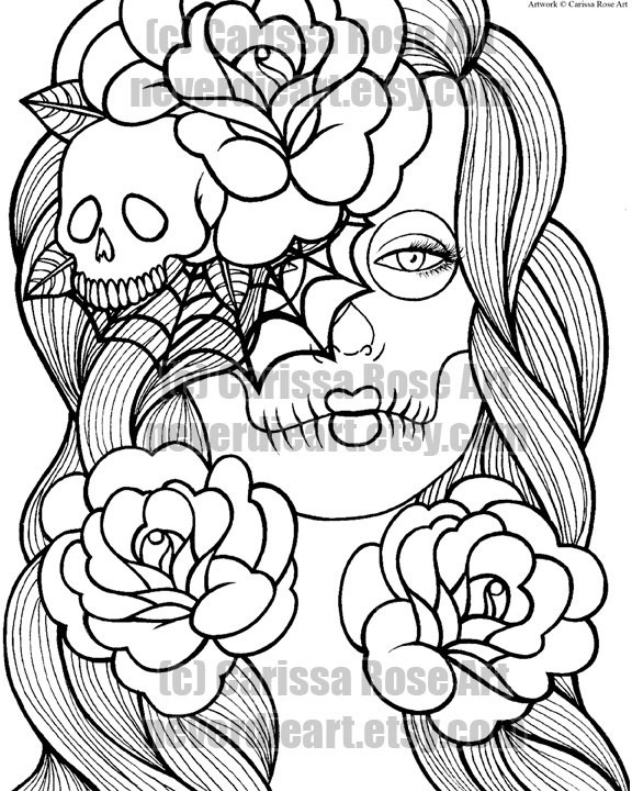 Best ideas about Skull Coloring Pages For Adults
. Save or Pin Digital Download Print Your Own Coloring Book Outline Page Now.