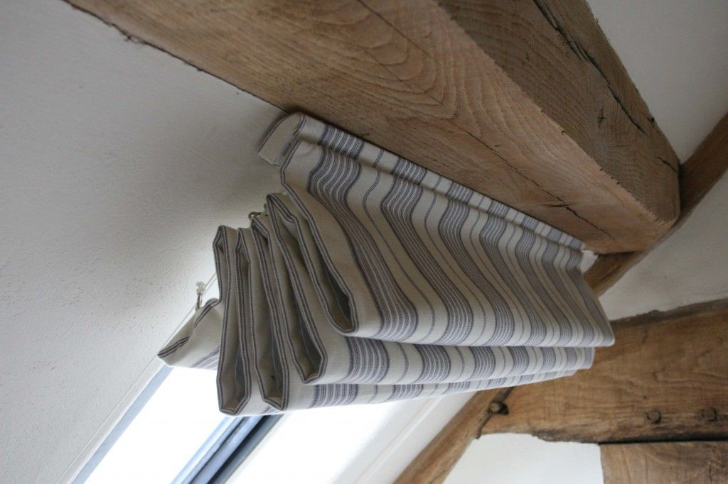 Best ideas about Skylight Blind DIY
. Save or Pin A Roman Blind fixed to the sloping ceiling in a barn Now.
