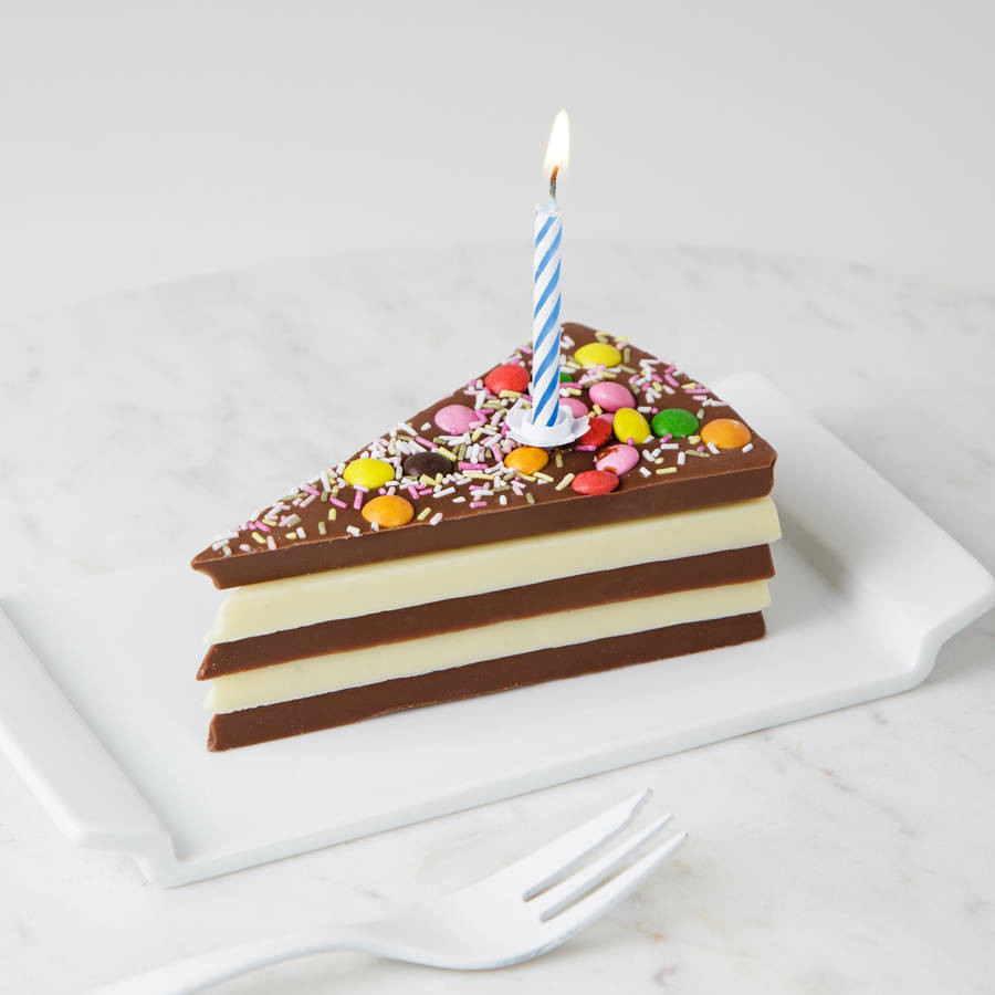 Best ideas about Slice Of Birthday Cake
. Save or Pin birthday chocolate cake slice plete with candle by Now.