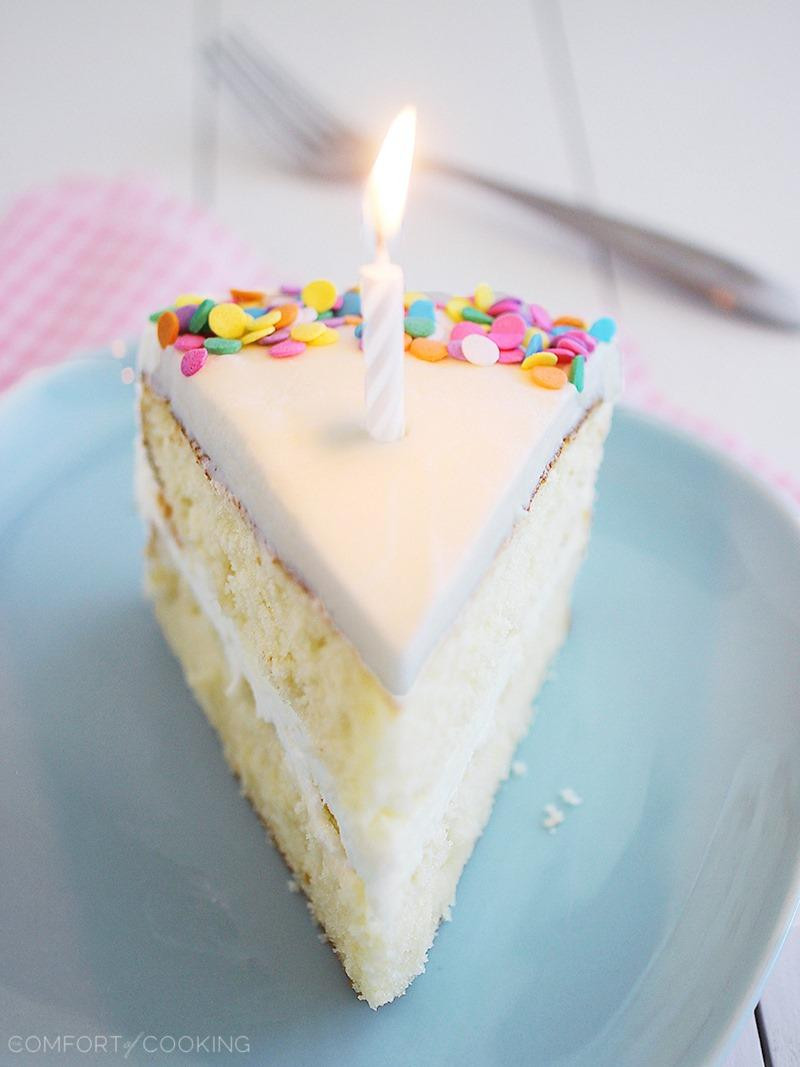 Best ideas about Slice Of Birthday Cake
. Save or Pin Yellow Birthday Cake with Vanilla Frosting Now.