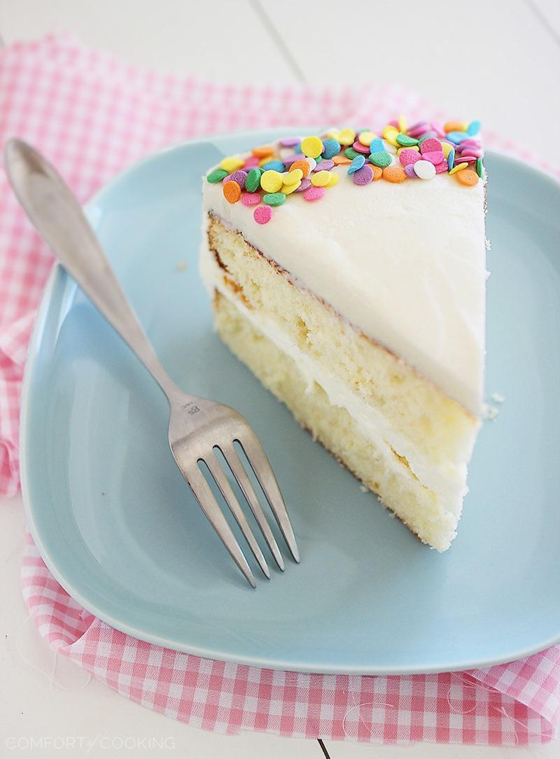 Best ideas about Slice Of Birthday Cake
. Save or Pin Yellow Birthday Cake with Vanilla Frosting Now.