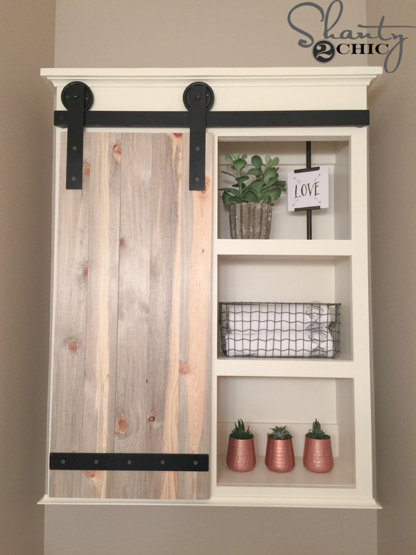 Best ideas about Sliding Cabinet Doors DIY
. Save or Pin DIY Sliding Barn Door Bathroom Cabinet Shanty 2 Chic Now.