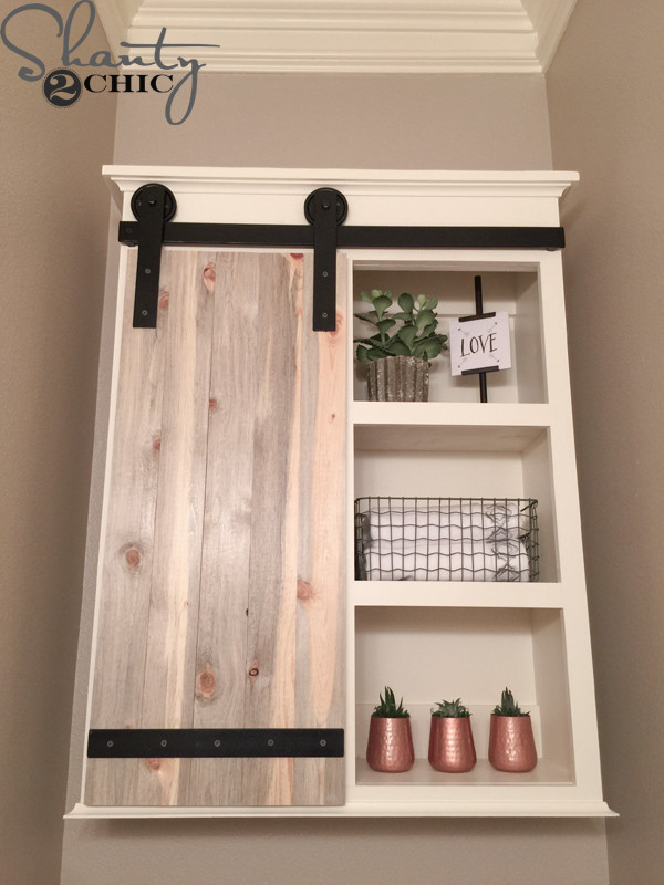 Best ideas about Sliding Cabinet Doors DIY
. Save or Pin DIY Sliding Barn Door Bathroom Cabinet Shanty 2 Chic Now.