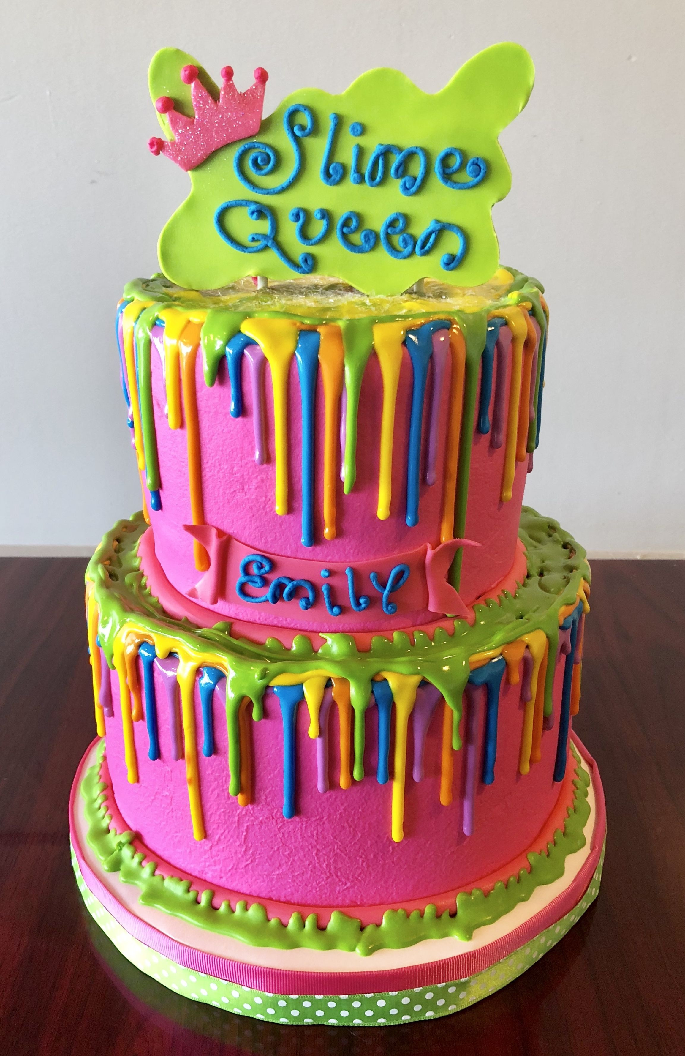 Best ideas about Slime Birthday Cake
. Save or Pin Slime Queen Drip Cake Adrienne & Co Bakery Now.