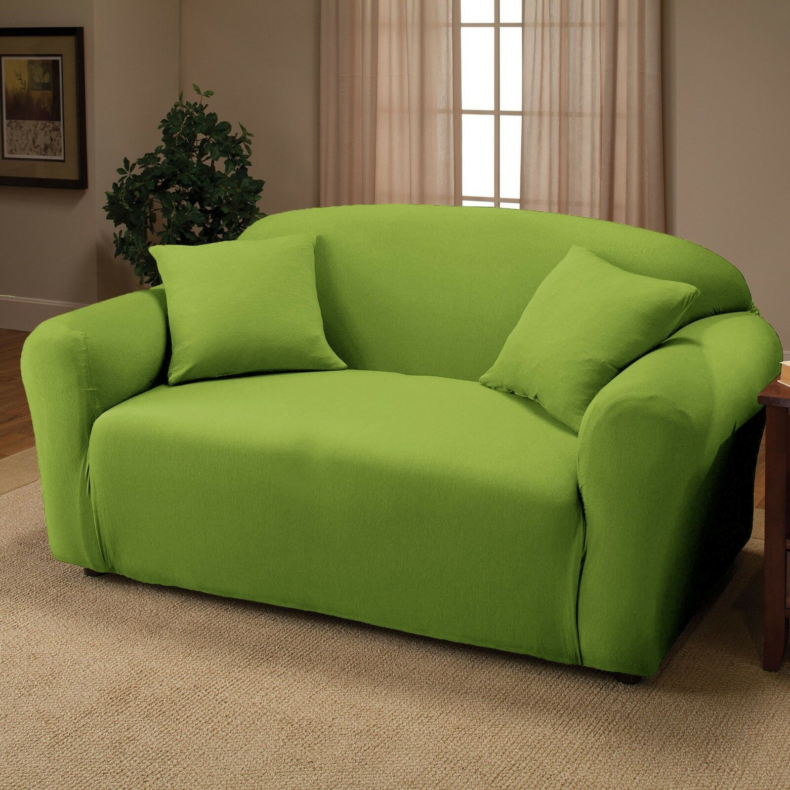 Best ideas about Slip Covers For Sofa
. Save or Pin LIME JERSEY SOFA STRETCH SLIPCOVER COUCH COVER CHAIR Now.