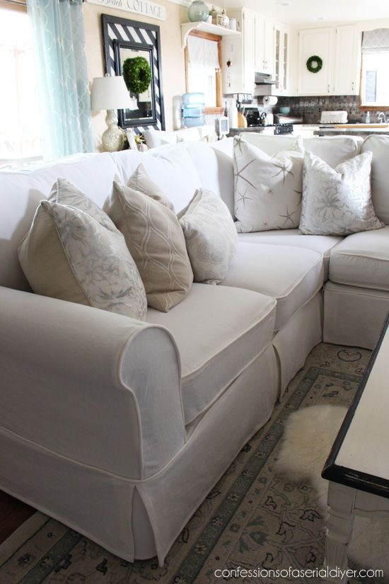 Best ideas about Slip Covers For Sofa
. Save or Pin Sectional Slip Cover Reveal For the Home Now.