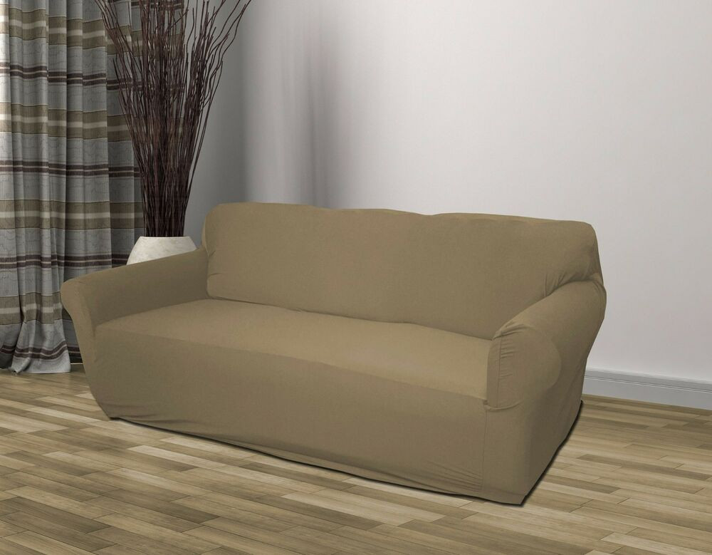 Best ideas about Slip Covers For Sofa
. Save or Pin TAUPE JERSEY LOVESEAT STRETCH SLIPCOVER COUCH COVER LOVE Now.