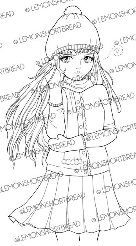 Best ideas about Snowflake Coloring Sheets For Girls
. Save or Pin Digital Stamp Winter Cardigan Girl Digi Download Now.