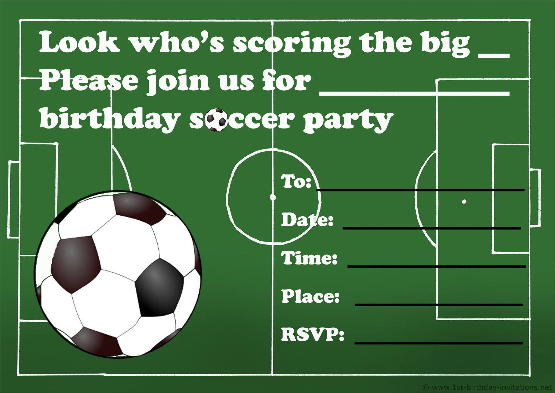 Best ideas about Soccer Birthday Invitations
. Save or Pin Kids Birthday Party Invitations Free & Printable Now.