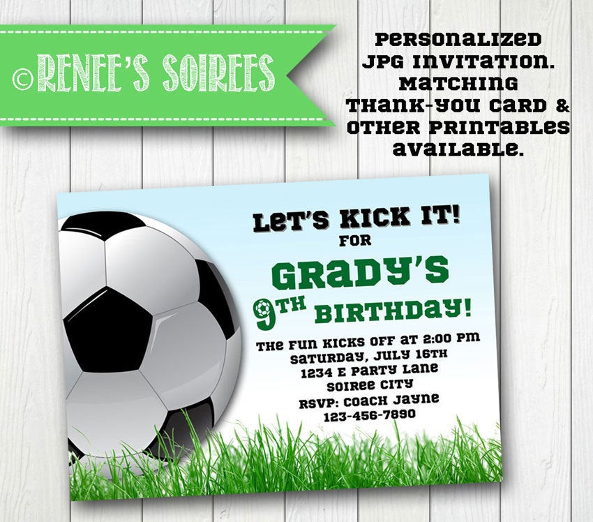 Best ideas about Soccer Birthday Invitations
. Save or Pin SOCCER INVITATION Printable Football Birthday Invite Now.