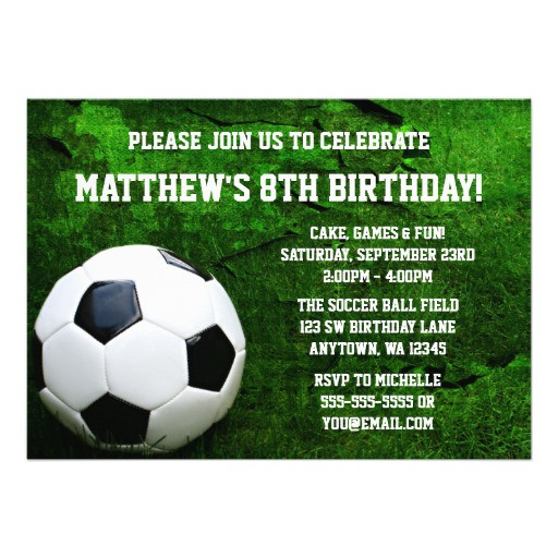 Best ideas about Soccer Birthday Invitations
. Save or Pin Soccer Birthday Party Invitations 5" X 7" Invitation Card Now.