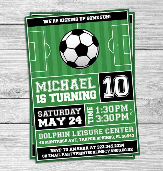 Best ideas about Soccer Birthday Invitations
. Save or Pin Soccer Football Birthday Party Invitations for Kids Party Now.