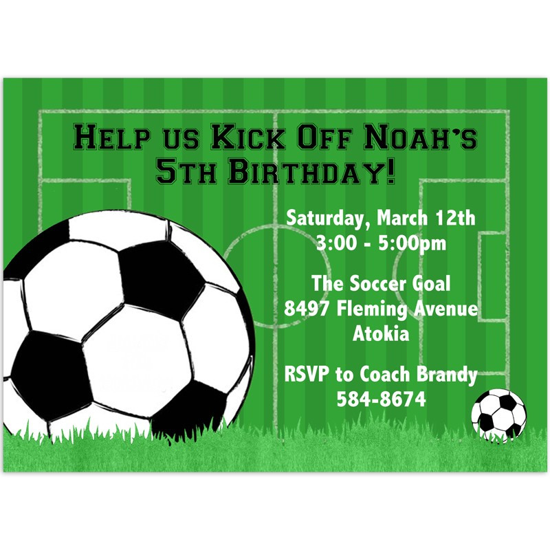Best ideas about Soccer Birthday Invitations
. Save or Pin Soccer Invitations Birthday Party Invitation Printed Party Now.