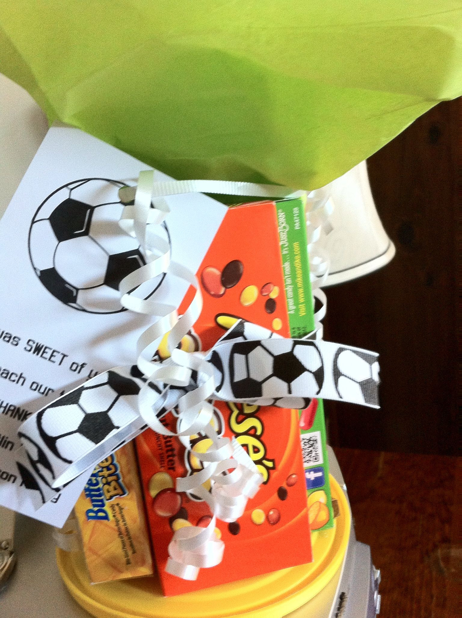 Best ideas about Soccer Coach Gift Ideas
. Save or Pin Gift for soccer coach Tag reads "It was SWEET of you to Now.