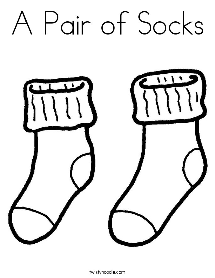 Best ideas about Socks Coloring Pages For Kids
. Save or Pin A Pair of Socks Coloring Page Twisty Noodle Now.