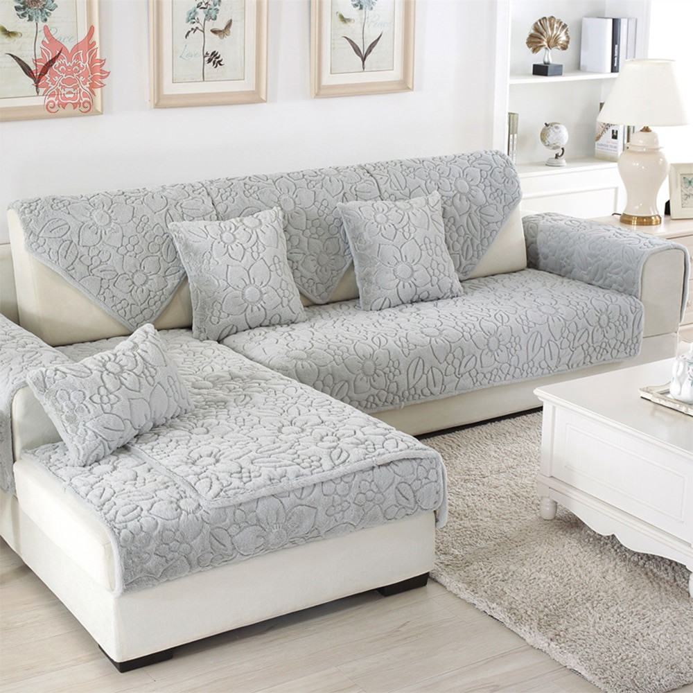 Best ideas about Sofa Covers For Sectional
. Save or Pin Aliexpress Buy White grey floral quilted sofa cover Now.