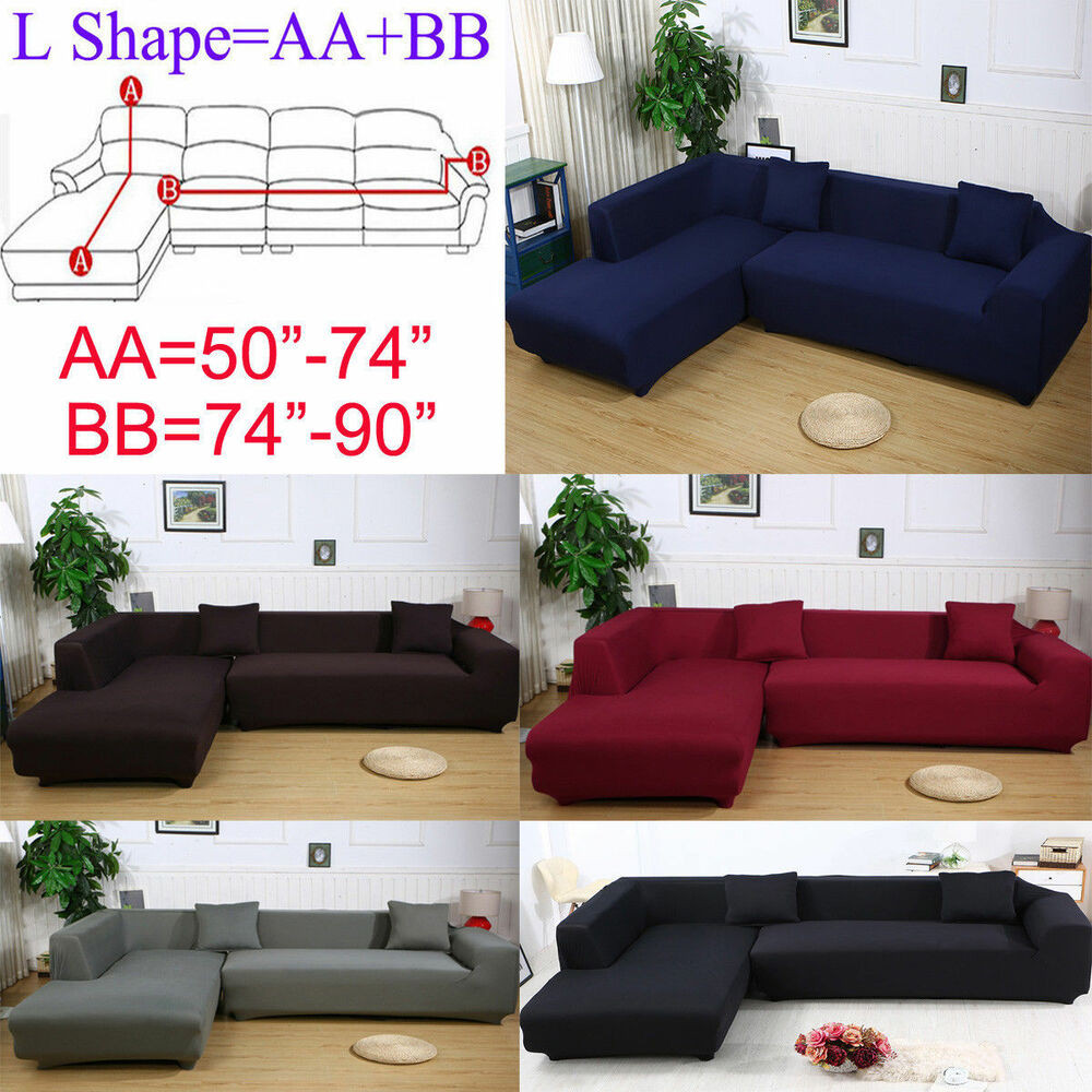 Best ideas about Sofa Covers For Sectional
. Save or Pin 2Seats 3Seats Plush Stretch Sure Fit L shaped Sectional Now.