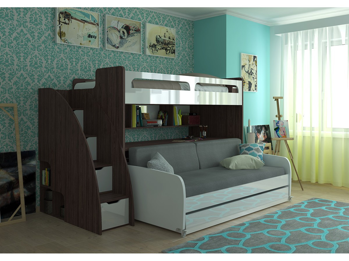 Best ideas about Sofa To Bunk Beds
. Save or Pin Twin over Twin XL Bunk Bed with Sofa Desk and Trundle Bel Now.