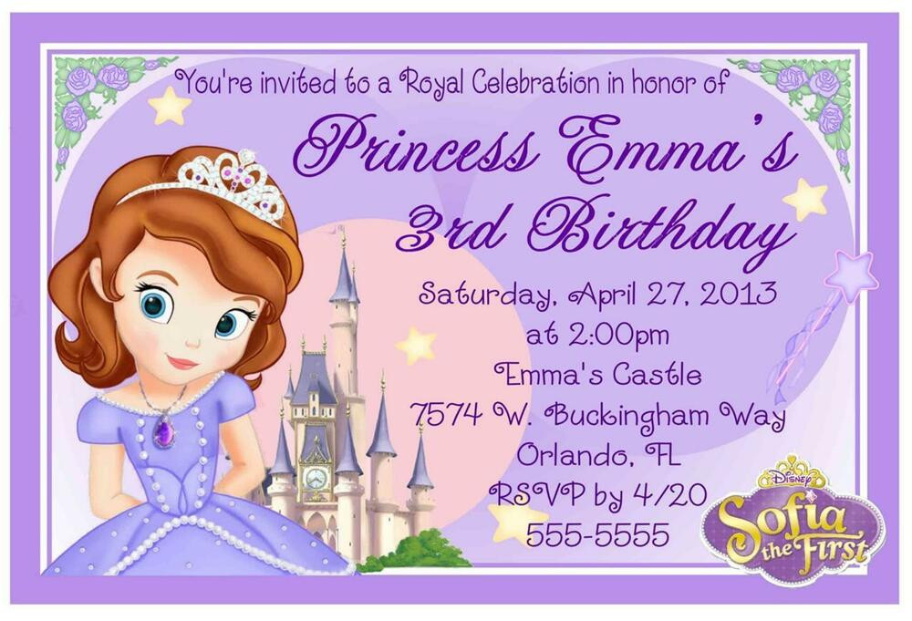 Best ideas about Sofia The First Birthday Invitations
. Save or Pin PRINCESS SOFIA THE FIRST BIRTHDAY INVITATIONS DESIGN Now.