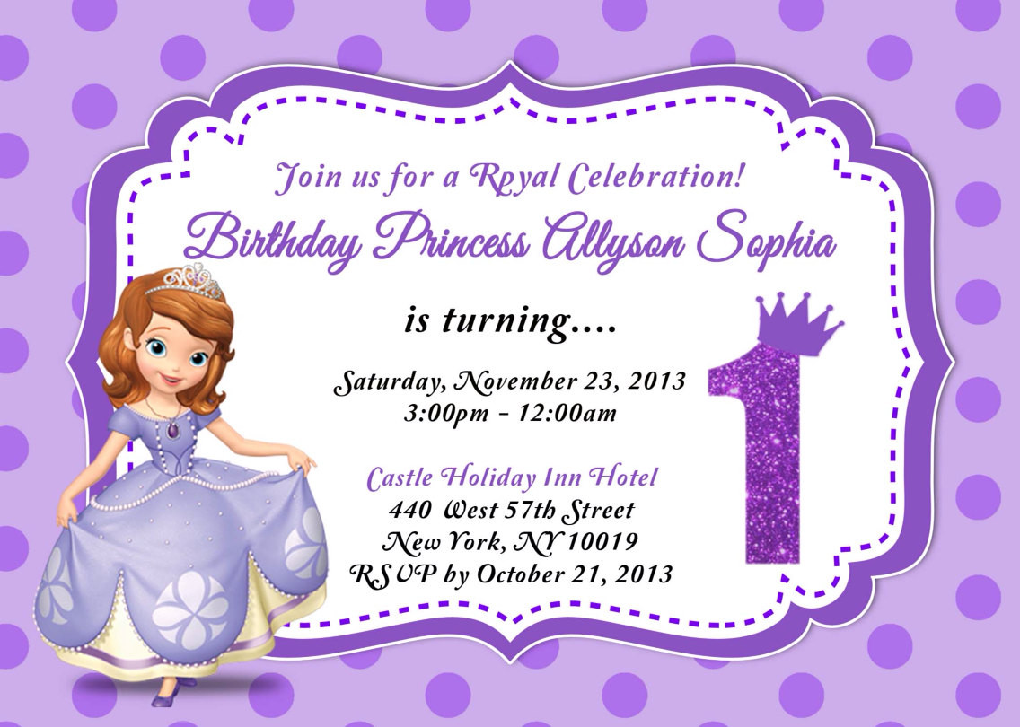 Best ideas about Sofia The First Birthday Invitations
. Save or Pin CUSTOM PHOTO Invitations Sofia The First Birthday Invitation Now.