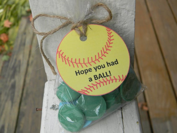 Best ideas about Softball Gift Bag Ideas
. Save or Pin SOFTBALL goo bags with tags set of 10 softball theme Now.