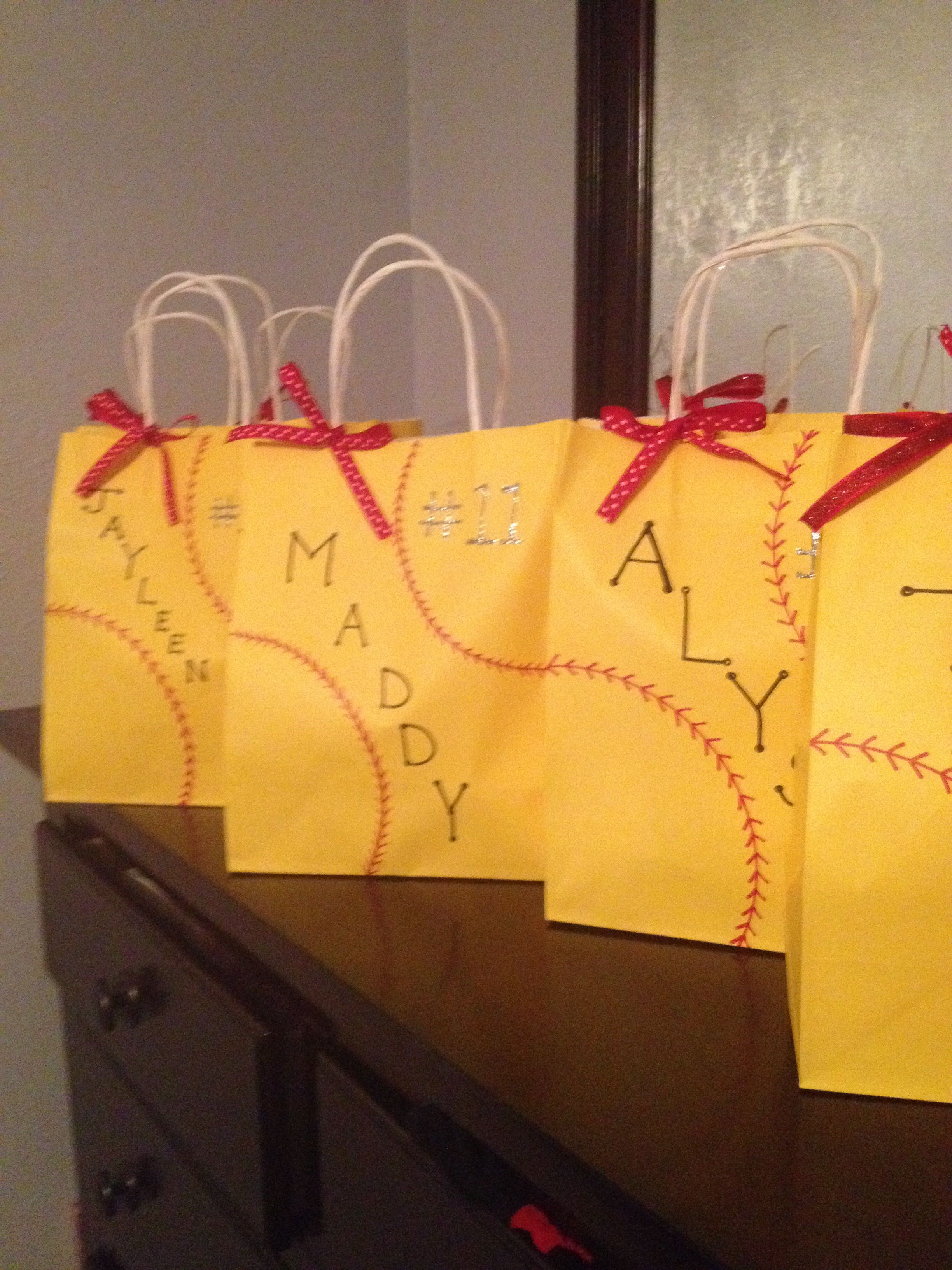 Best ideas about Softball Gift Bag Ideas
. Save or Pin Softball Team Party goody bags gymnastics Now.