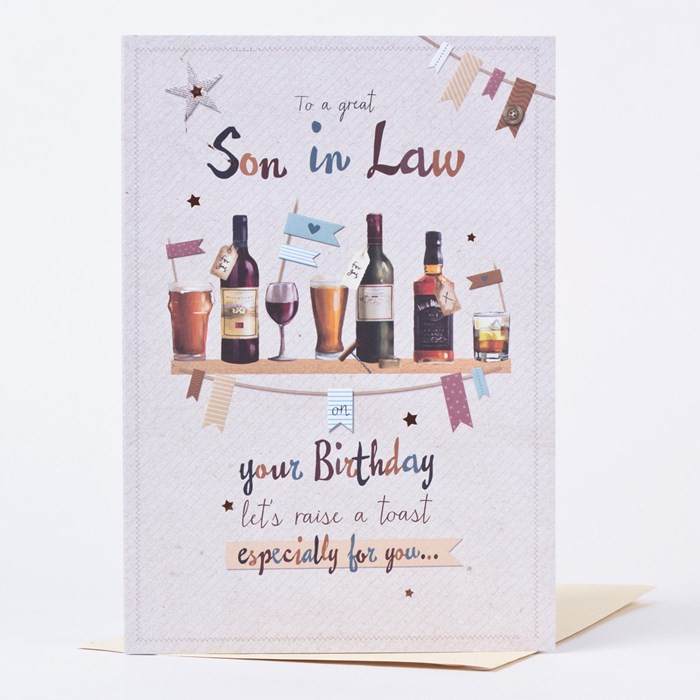 Best ideas about Son In Law Birthday Card
. Save or Pin Birthday Card Son in Law Raise A Toast Now.