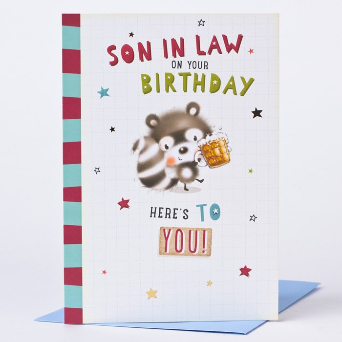 Best ideas about Son In Law Birthday Card
. Save or Pin Birthday Card Son in Law Raccoon Cartoon Now.