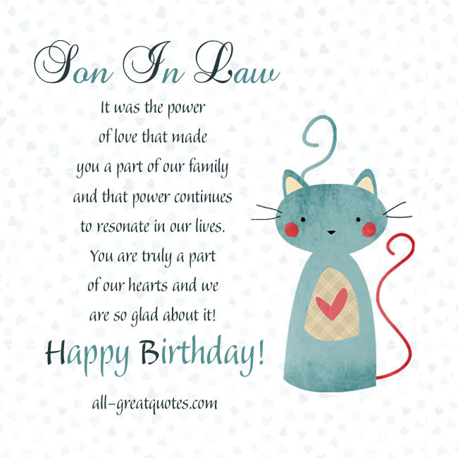 Best ideas about Son In Law Birthday Wishes
. Save or Pin Funny Son In Law Quotes QuotesGram Now.