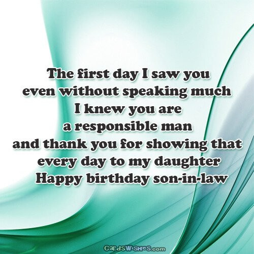 Best ideas about Son In Law Birthday Wishes
. Save or Pin Happy Birthday Wishes for Son in Law Cards Wishes Now.