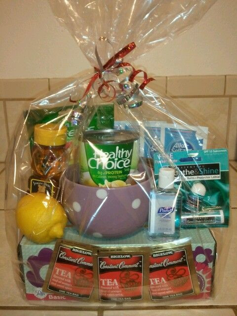 Best ideas about Soup Gift Basket Ideas
. Save or Pin Get well soon basket Tissues soup bowl chicken soup Now.