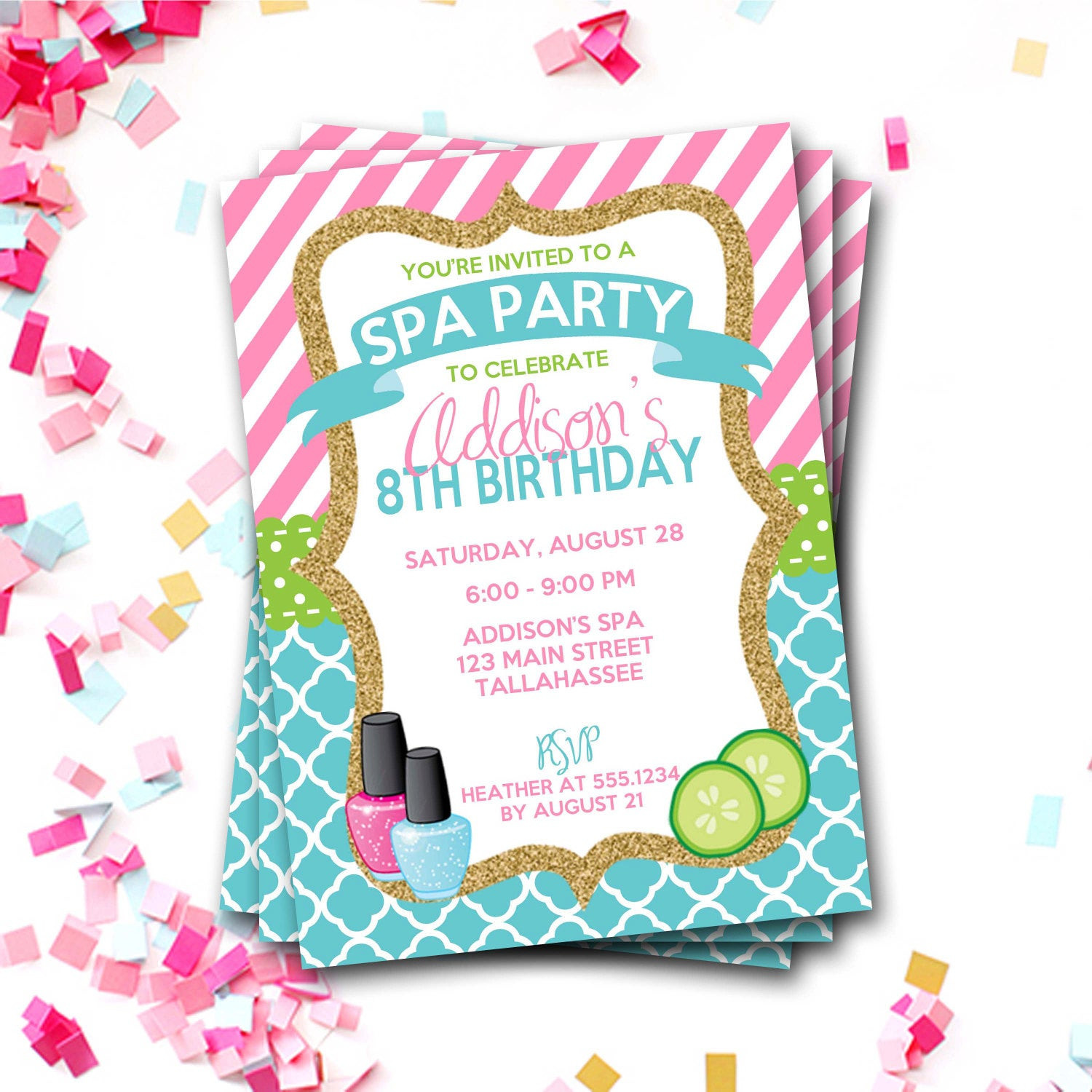 Best ideas about Spa Birthday Party Invitations
. Save or Pin Spa Birthday Invitation Spa Party Invitation Sleepover Now.