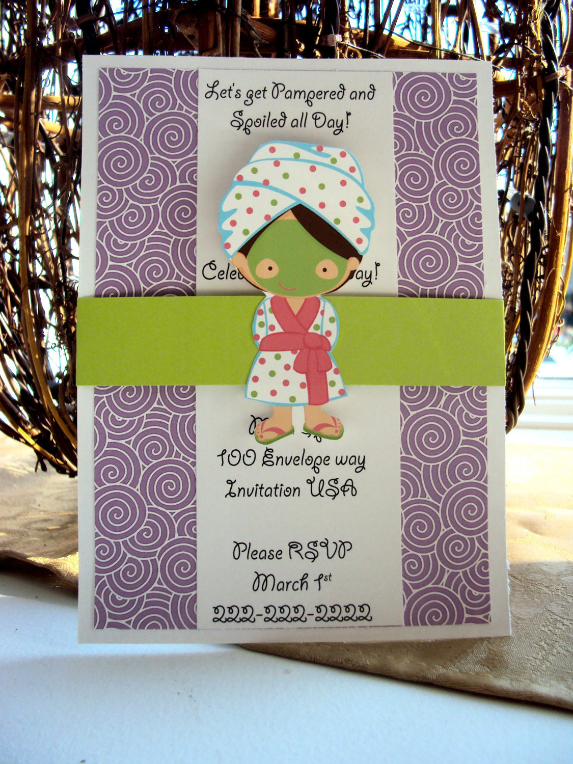 Best ideas about Spa Birthday Party Invitations
. Save or Pin Spa Party Birthday Invitation Spa Party Spa by Now.