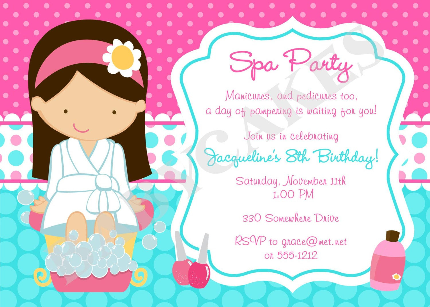 Best ideas about Spa Birthday Party Invitations
. Save or Pin Spa Party Invitation Spa Birthday Party Spa invitation Now.