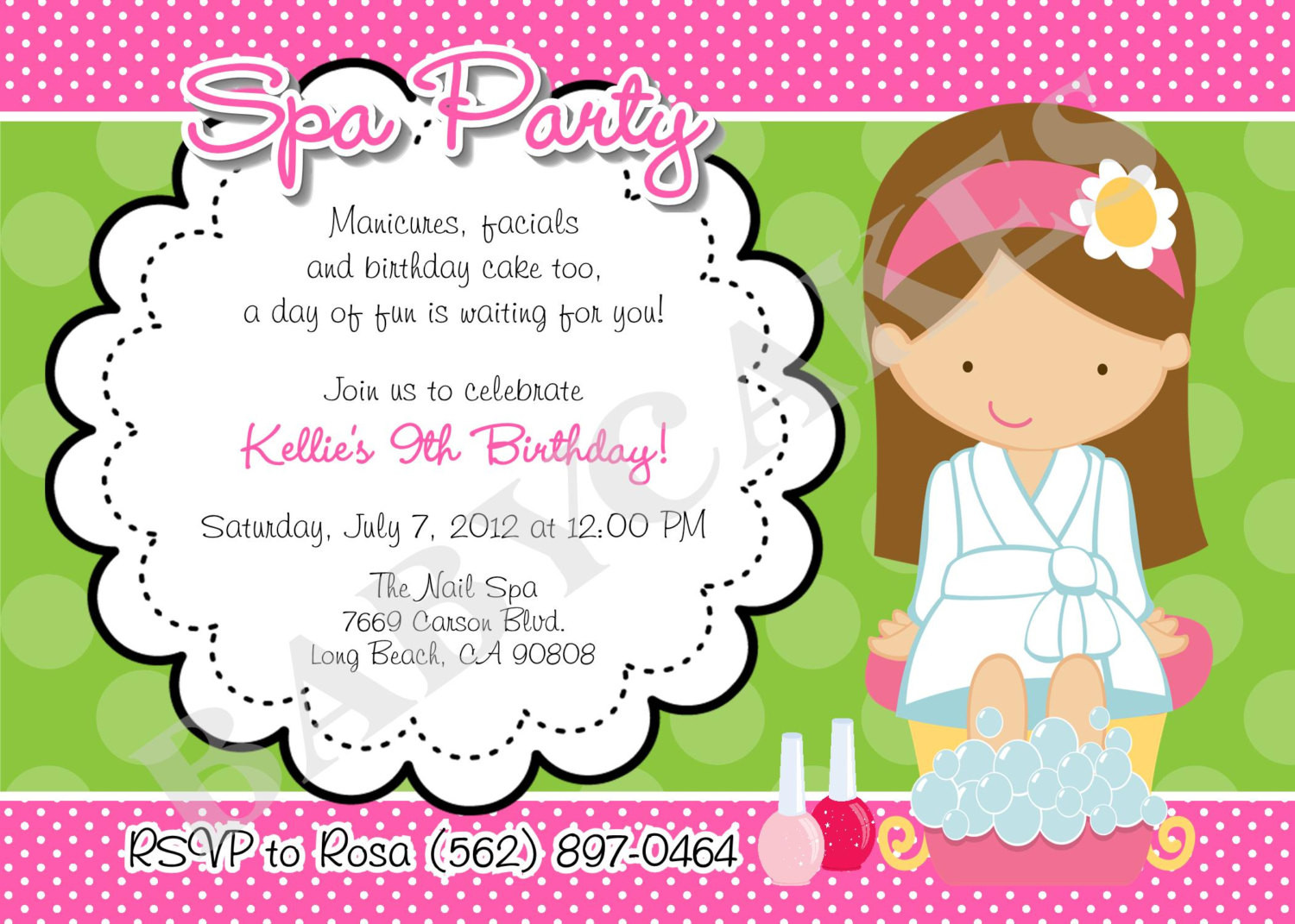 Best ideas about Spa Birthday Party Invitations
. Save or Pin Spa Party Birthday Invitation DIY Print Your Own by Now.