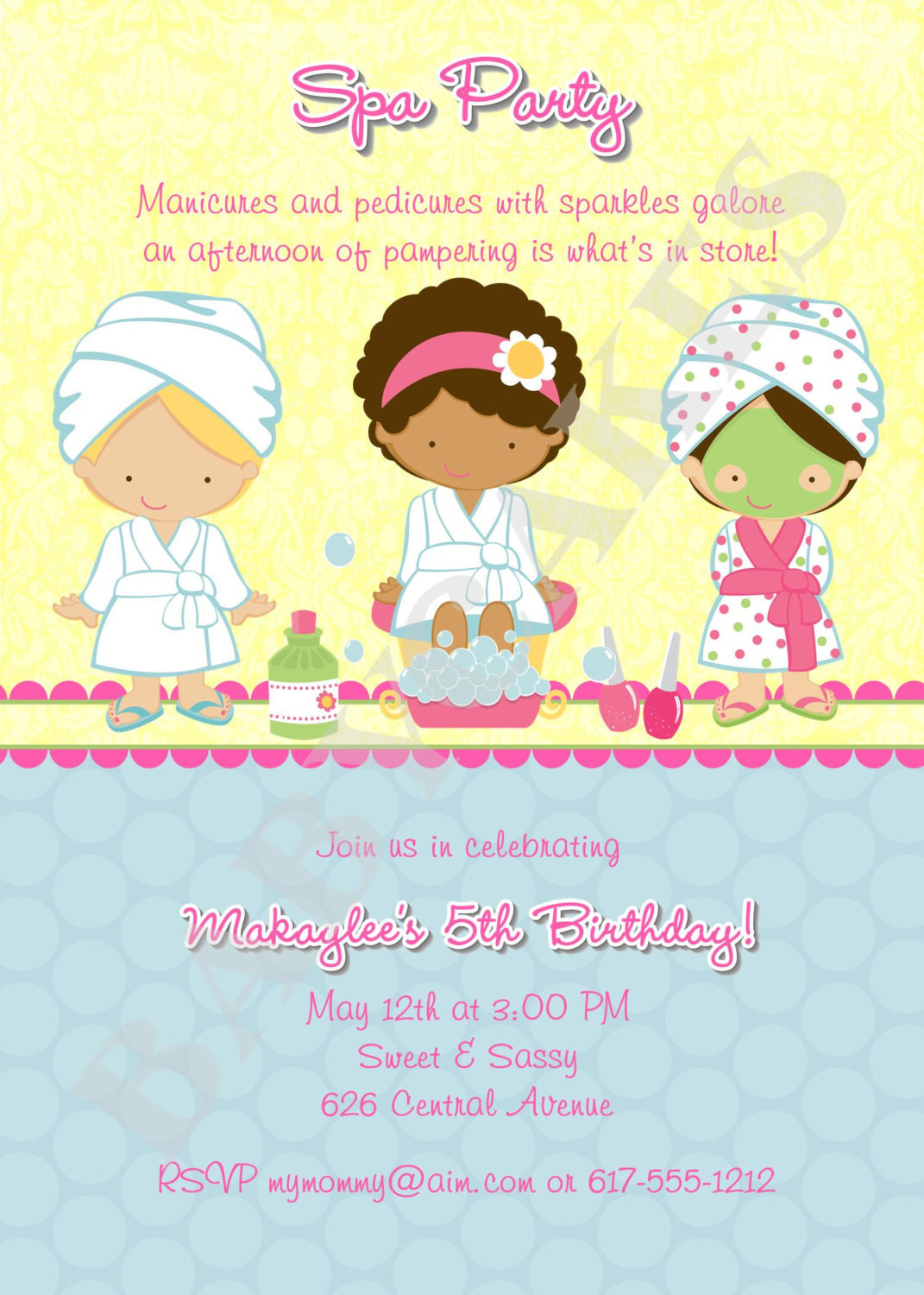 Best ideas about Spa Birthday Party Invitations
. Save or Pin Spa Party Birthday Invitation DIY Print Your Own Now.