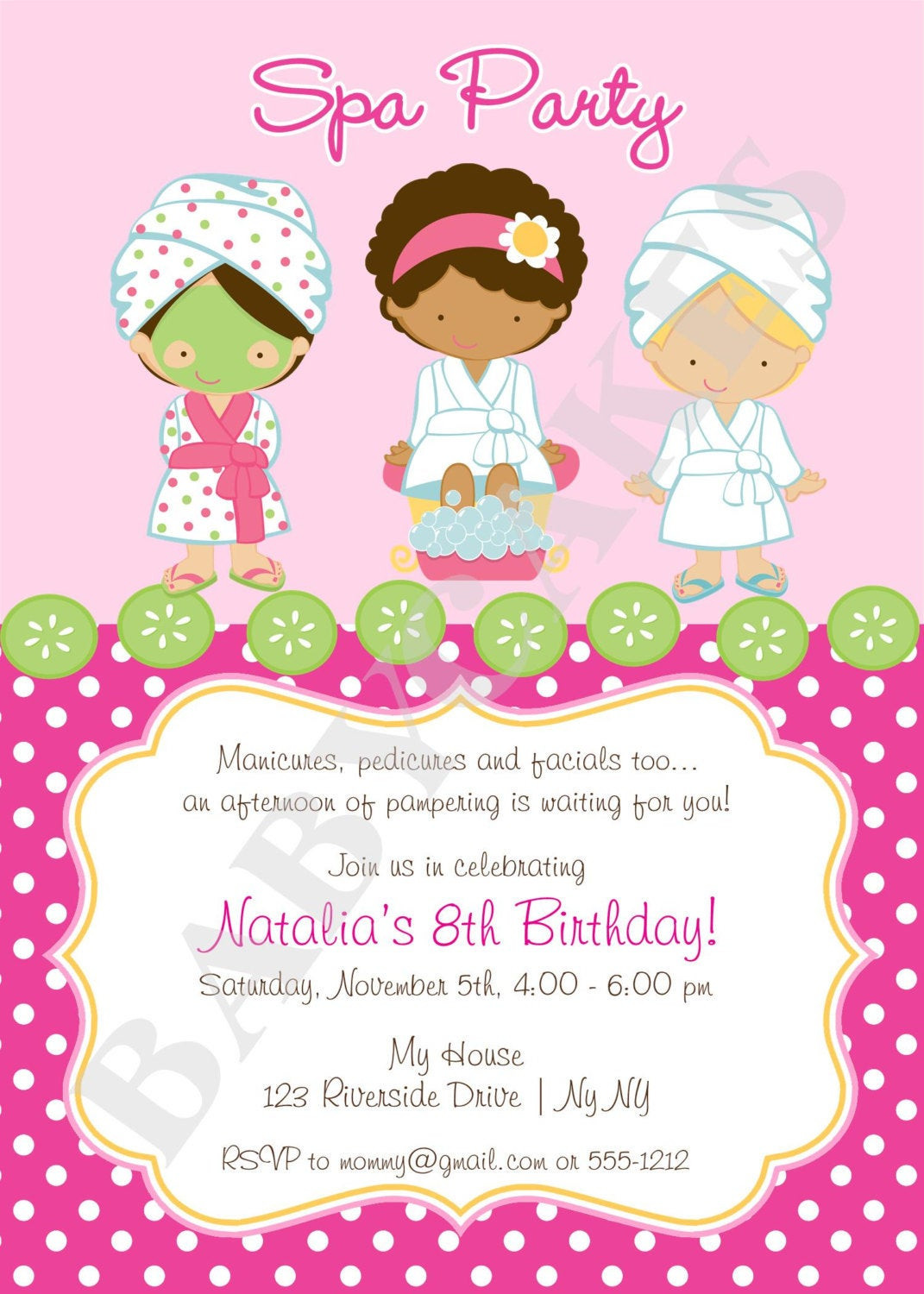 Best ideas about Spa Birthday Party Invitations
. Save or Pin Spa Party Invitation DIY Print Your Own Matching by Now.