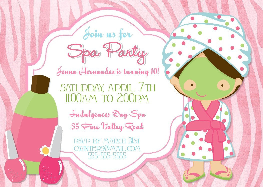 Best ideas about Spa Birthday Party Invitations
. Save or Pin Spa Party Birthday Party Invitation Printable by Now.