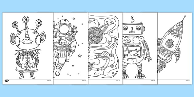 Best ideas about Space Coloring Pages For Boys
. Save or Pin Space Themed Mindfulness Colouring Pages Now.