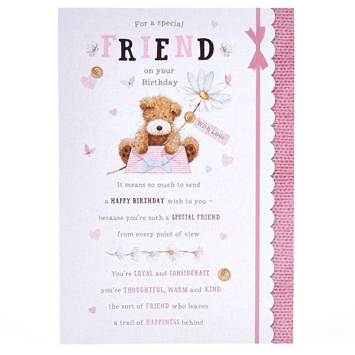 Best ideas about Special Friend Birthday Card
. Save or Pin Special Friend Birthday Card Bear With Envelope Now.