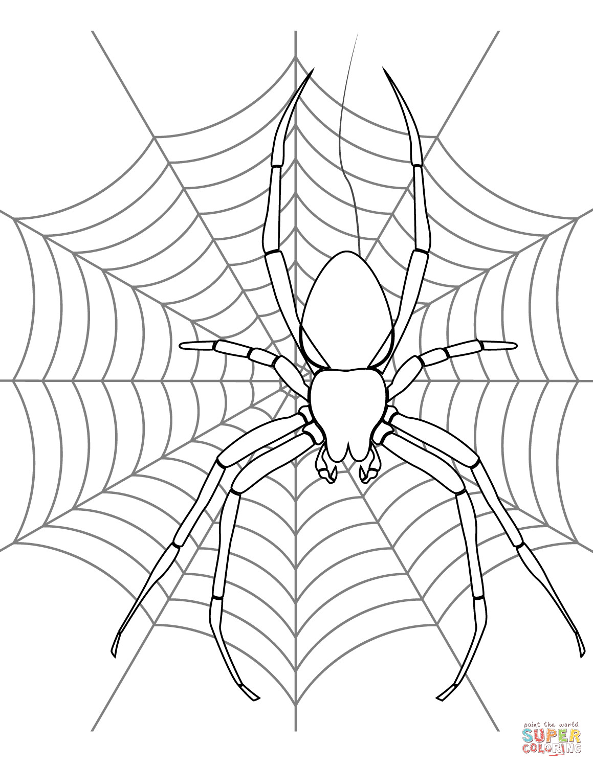 Best ideas about Spider Printable Coloring Pages
. Save or Pin Spider on its Web coloring page Now.
