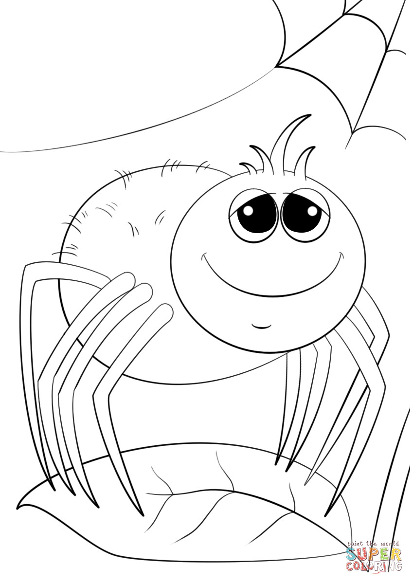 Best ideas about Spider Printable Coloring Pages
. Save or Pin Cute Cartoon Spider coloring page Now.
