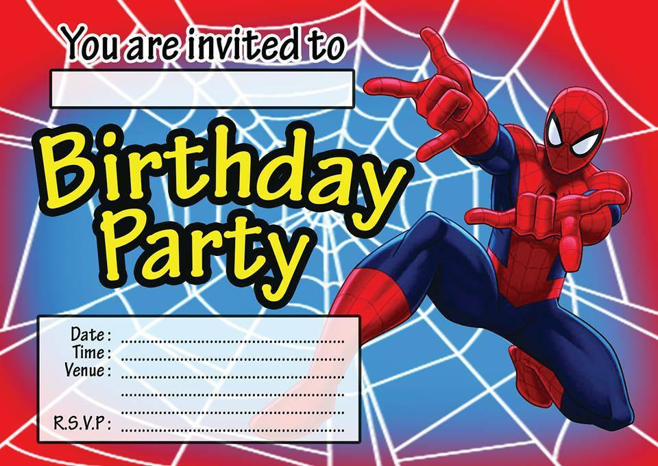Best ideas about Spiderman Birthday Card
. Save or Pin SPIDERMAN CHILDRENS BIRTHDAY PARTY INVITATIONS INVITES Now.