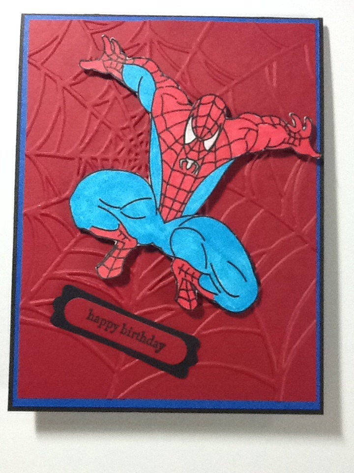 Best ideas about Spiderman Birthday Card
. Save or Pin Spiderman Birthday Handmade Card by BowAttack on Etsy Now.